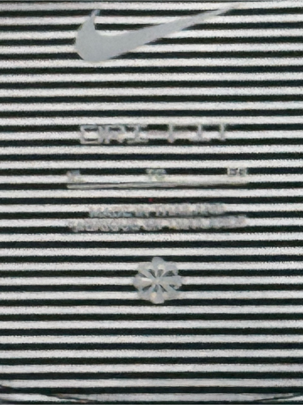 Nike Black White Thin Stripes Performance Short-Sleeve Polo - Picture 4 of 10